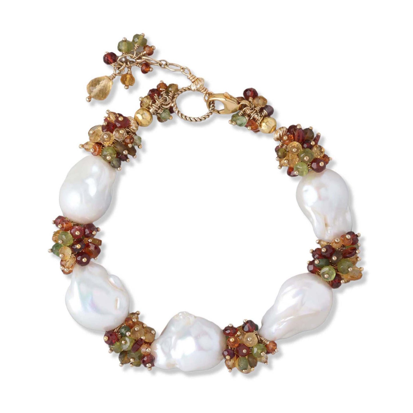 Pearl & Gemstone Autumn Bracelet