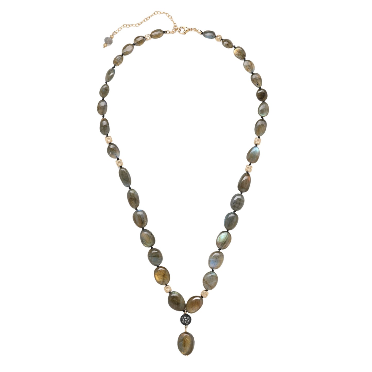 Smooth Oval Labradorite Necklace