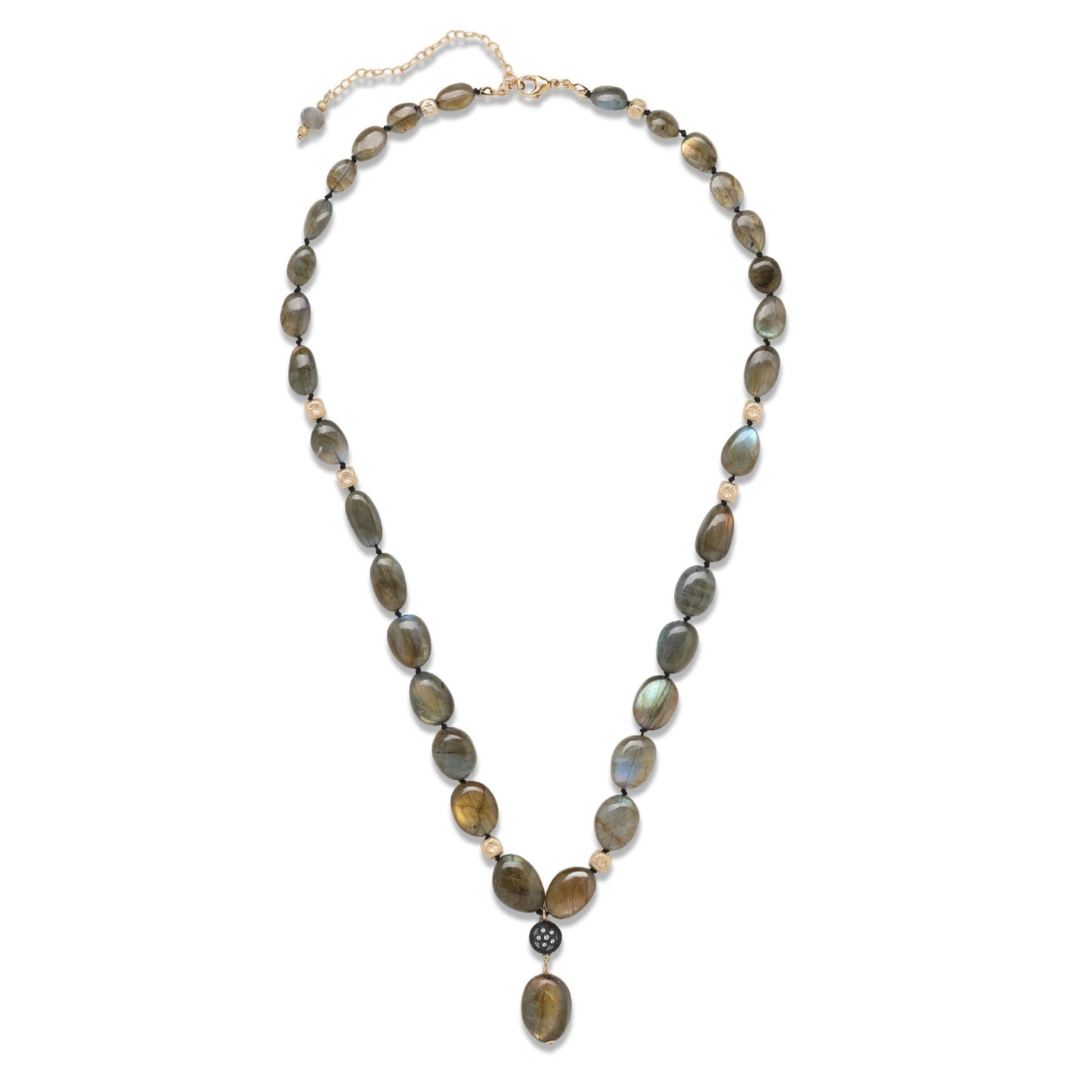 Smooth Oval Labradorite Necklace