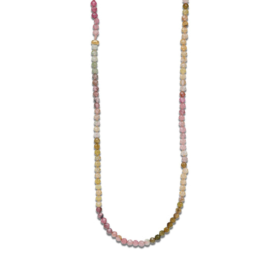 Tiny Beaded Mixed Tourmaline Necklace