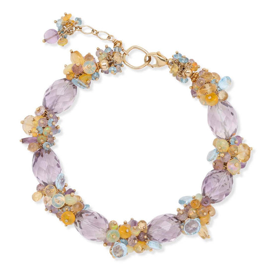 Pink Amethyst and Mixed Gemstone Luxe Bracelet