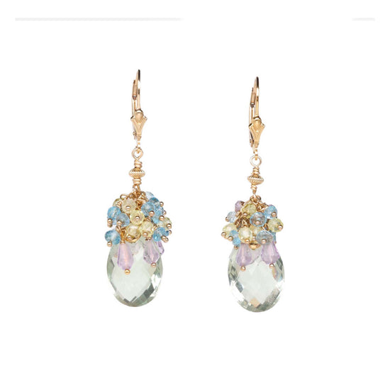 Prasiolite and Gemstone Luxe Earrings