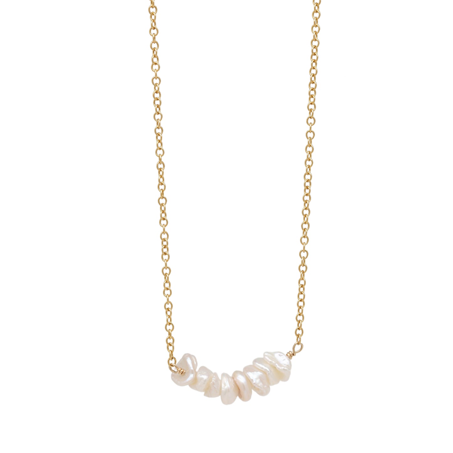 White Keishi Pearl Necklace