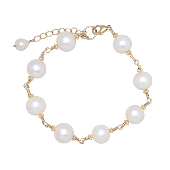 Freshwater Pearl and Gold Bracelet