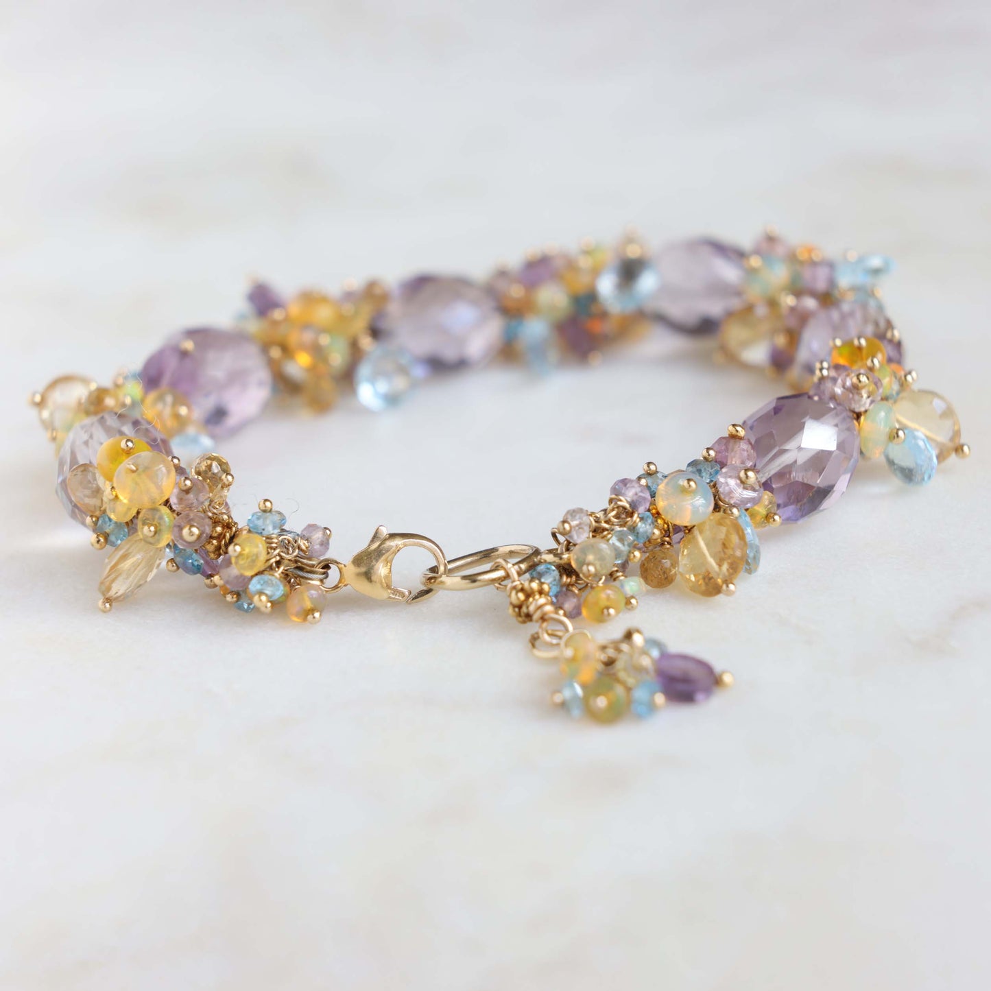 Pink Amethyst and Mixed Gemstone Luxe Bracelet